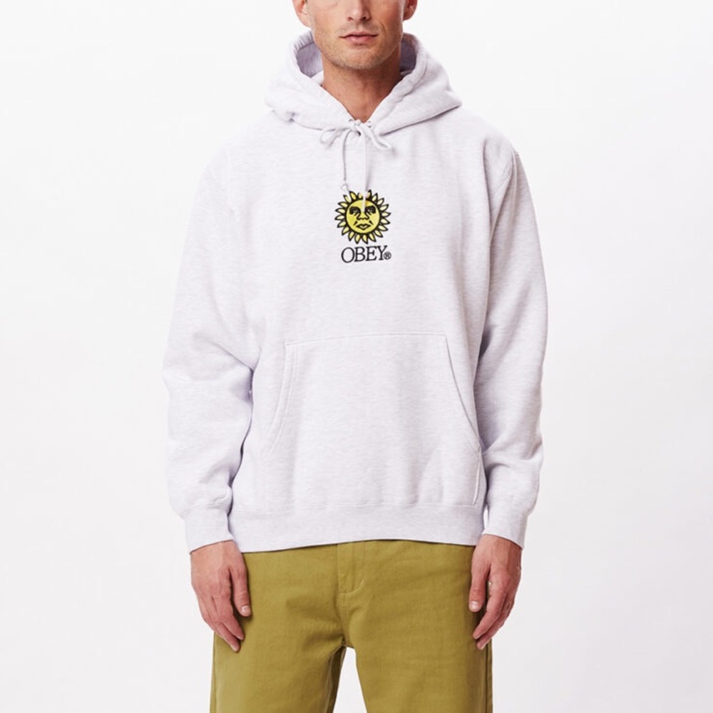 Men’s OBEY sunshine hoodie light grey